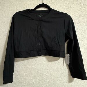 WeWoreWhat crop black sweater